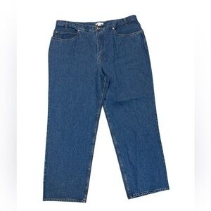 Womens Plus PENDLETON High Rise Straight Leg Dark Blue Wash Jeans-NWT